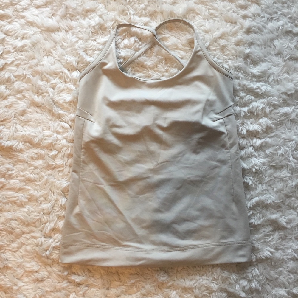 ZOIC sz M cross back tank with built in bra